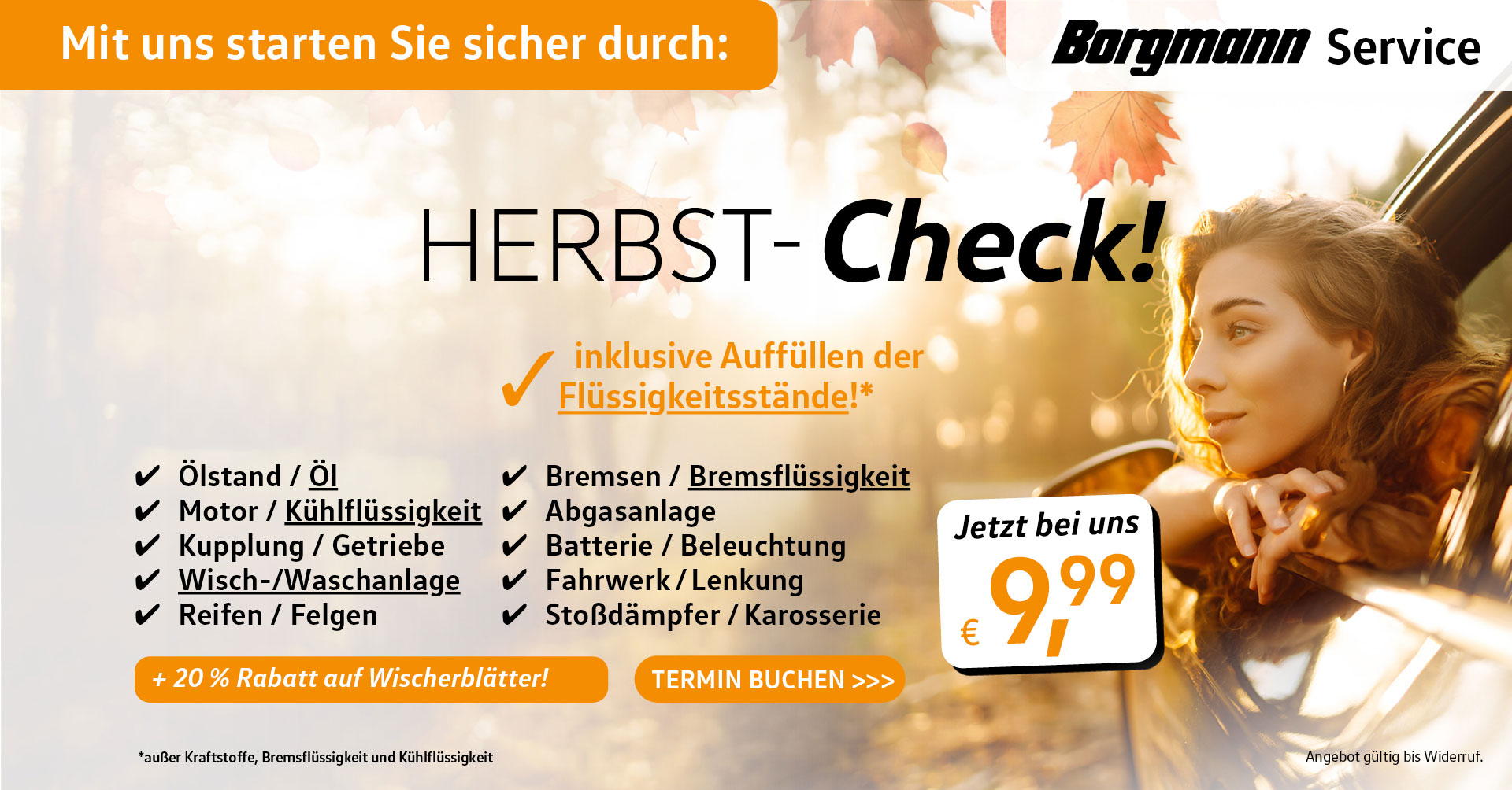 Herbst-Check bei Autohaus Borgmann Herbst-Check bei Autohaus Borgmann