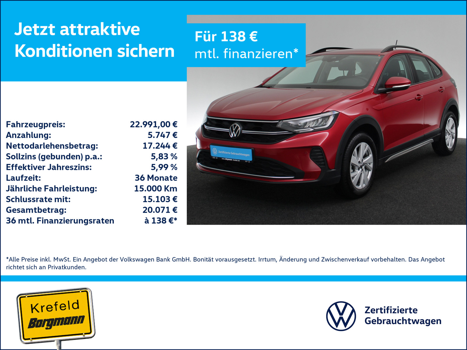 VW Taigo 1.0 TSI Life