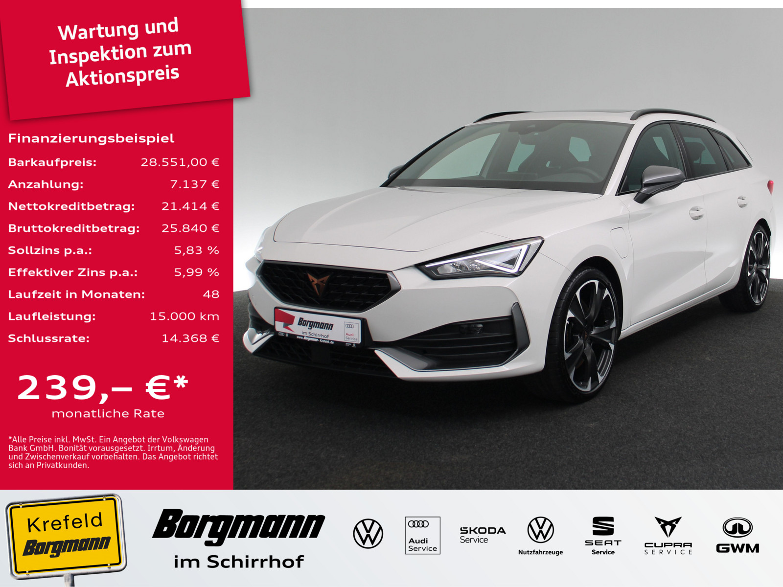 CUPRA Leon Sportstourer 1.4 TSI VZ e-Hybrid