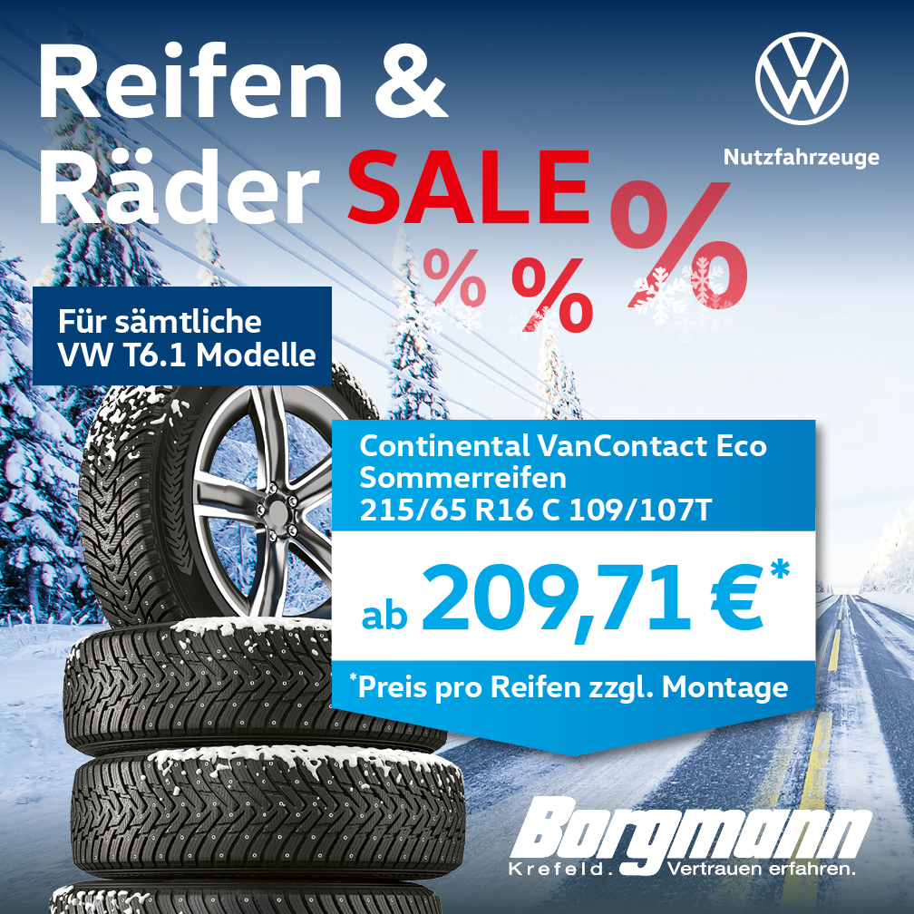 Reifen & Räder Sale VW Nutzfahrzeuge Angebot