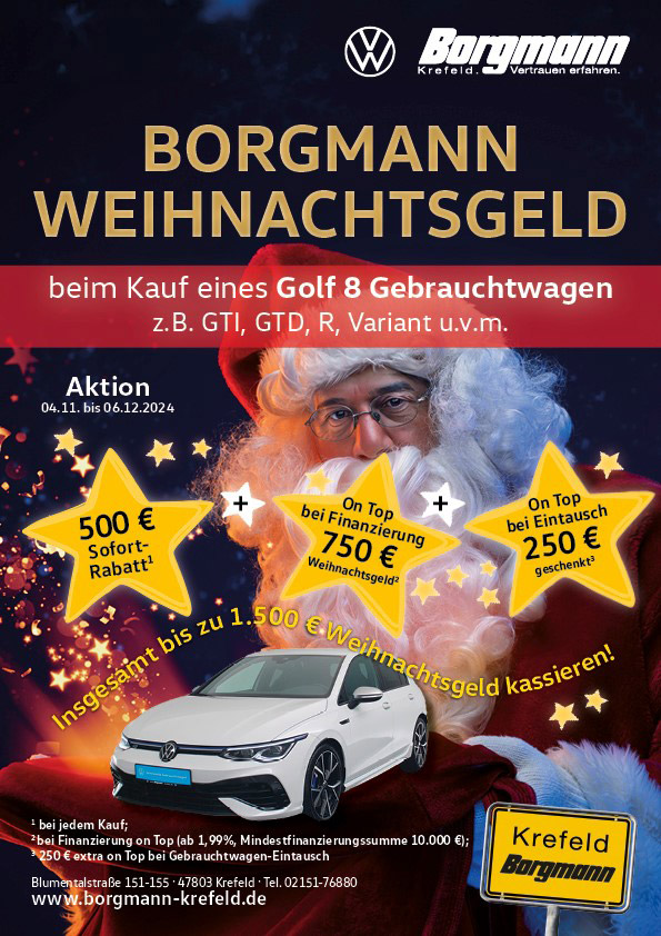 Borgmann Weihnachtsgeld für gebrauchte Golf 8 Modelle